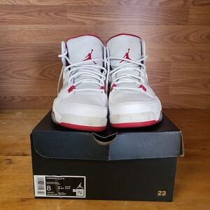 Air Jordan White and Red Sneakers